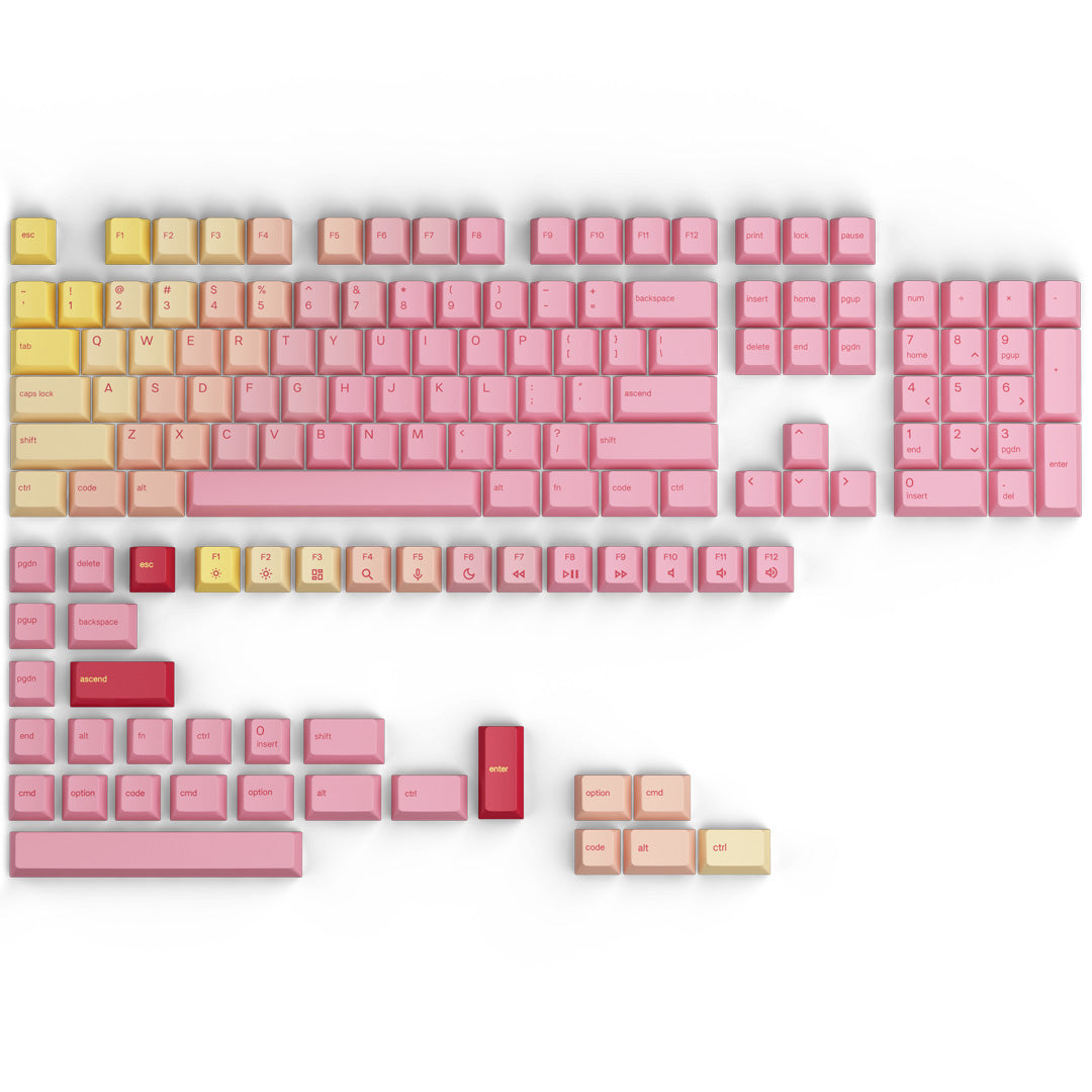 Glorious GPBT Keycaps - Pink Grapefruit - Forge