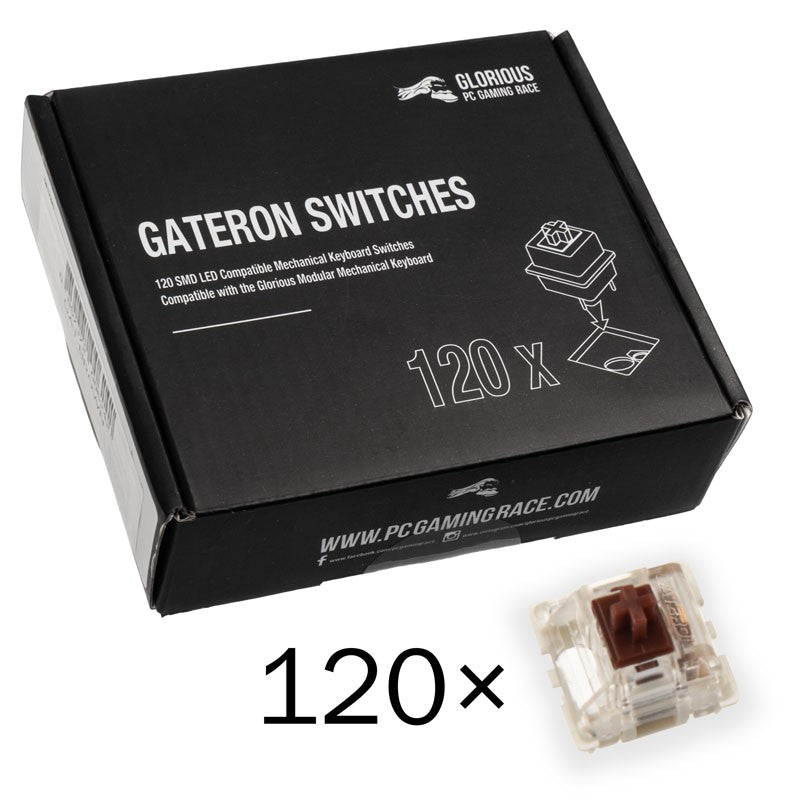 Glorious Gateron Brown Mechanical Keyboard Switches (120 pack)-Brown