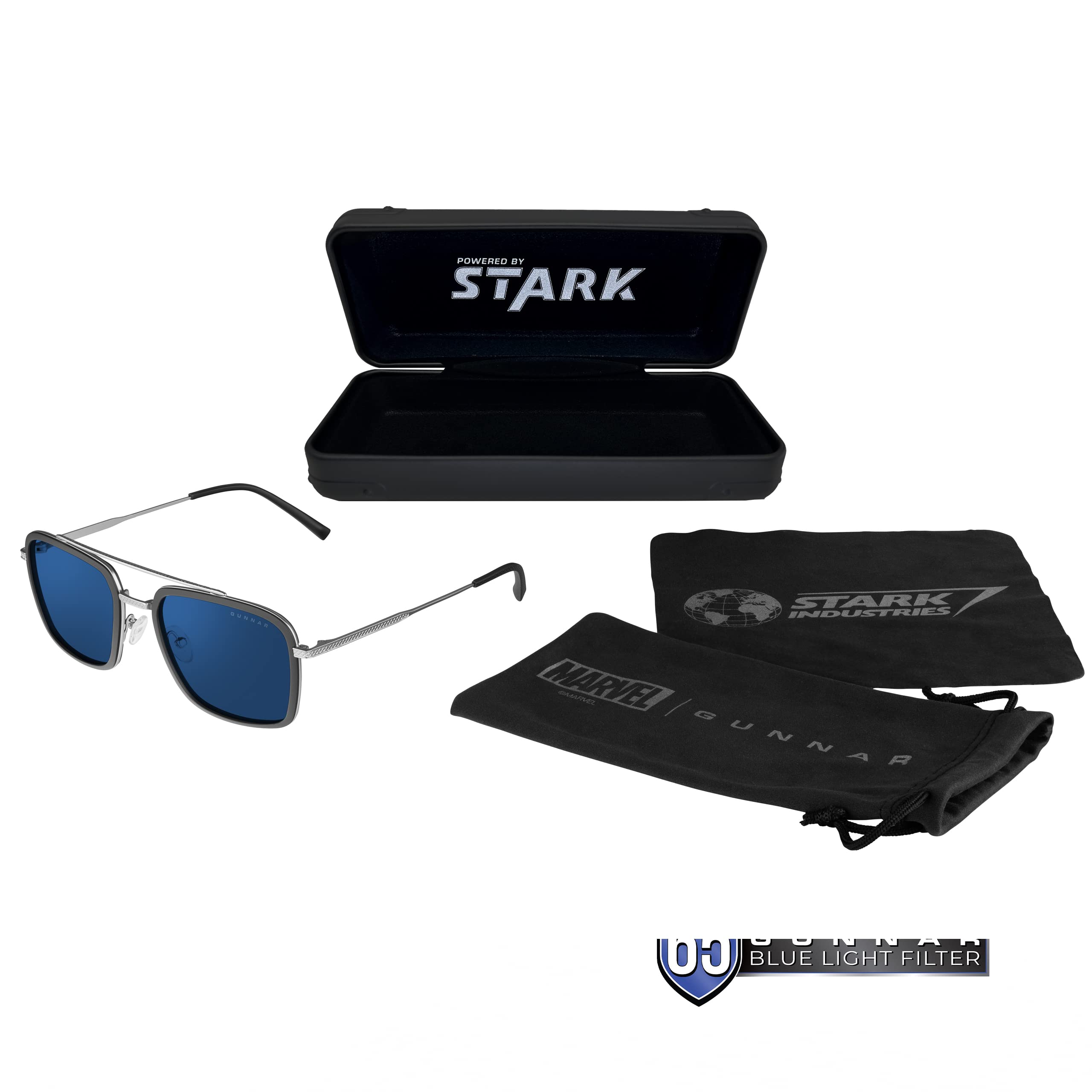 GUNNAR Stark Industries Edition Glasses (Natural-Focus Lenses, Sun Lens Tint)