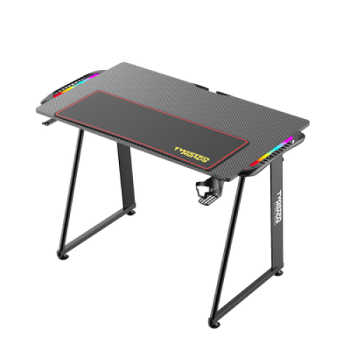 Twisted Minds A Shaped Gaming Desk Carbon fiber texture - RGB