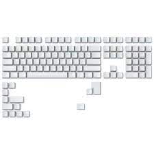 Glorious GMMK ABS Doubleshot V2 USA Base Kit Mechanical Keycaps-(123 Keys)White