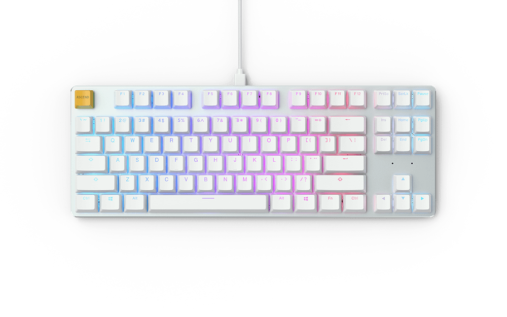 Glorious GMMK RGB Mechanical Keyboard White Ice