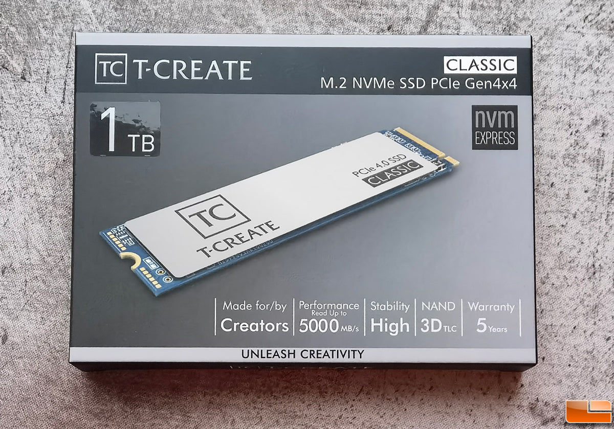 TEAM T-CREATE M.2-2280 PCI-E GEN4X4 CLASSIC 1TB