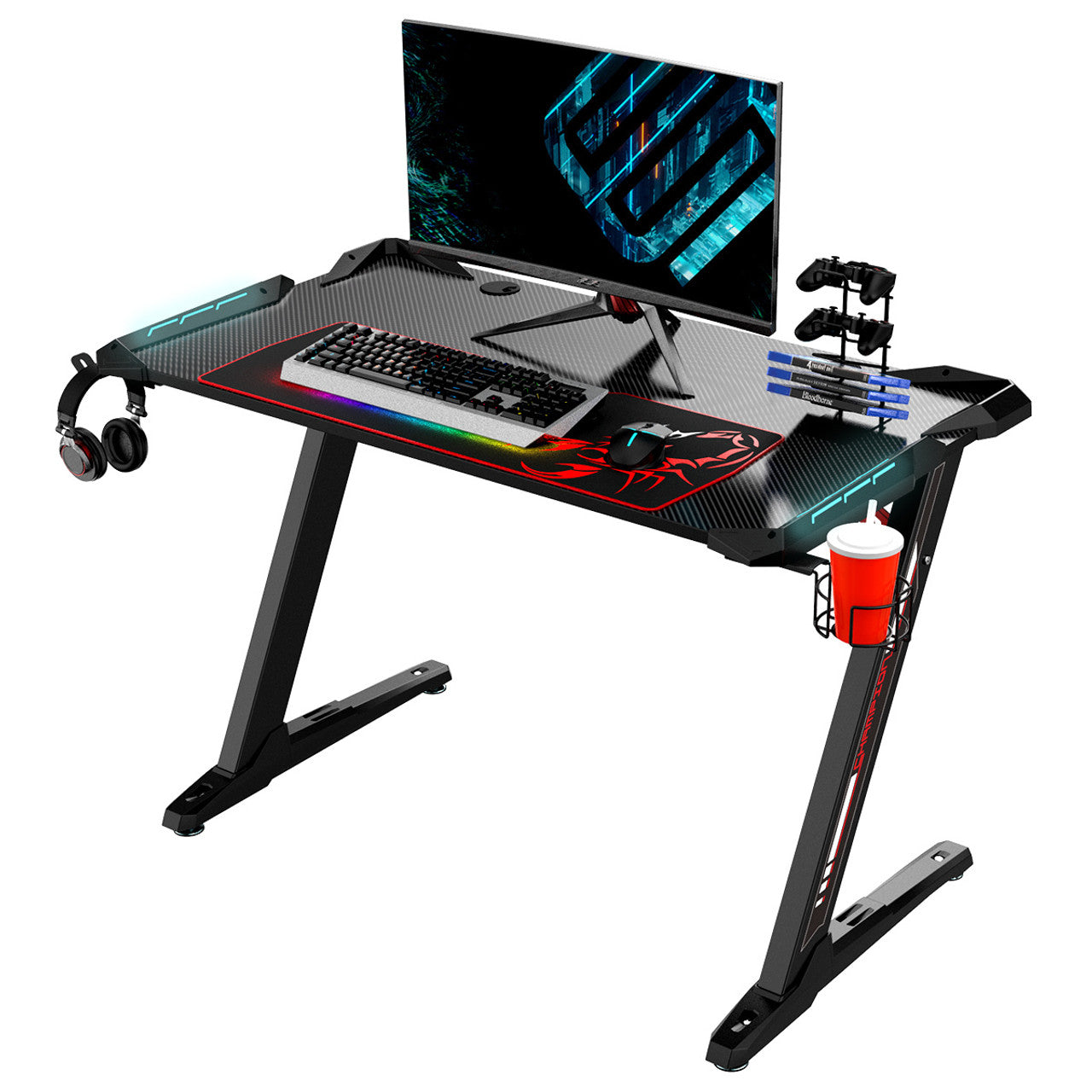 Eureka Ergonomic 43'' Z Shaped Gaming Computer Desk